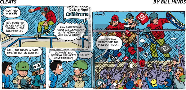 Cleats on Sunday March 27, 2005 Comic Strip