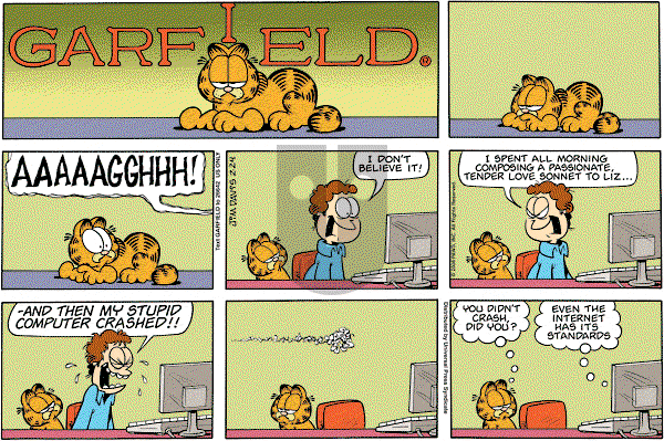 Garfield on Sunday February 24, 2008 Comic Strip