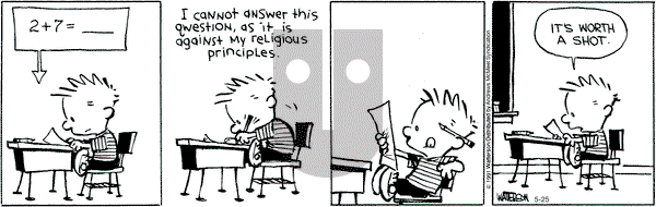 Calvin and Hobbes - Tuesday May 25, 2021 Comic Strip