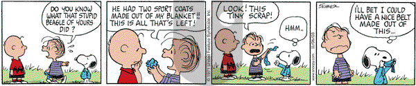 Peanuts on Thursday November 6, 2003 Comic Strip