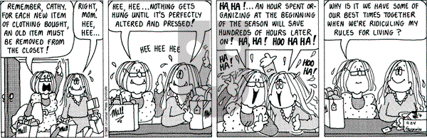 Cathy Classics on Saturday September 24, 1988 Comic Strip