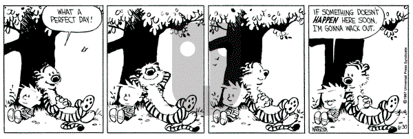 Calvin and Hobbes on Tuesday June 30, 1987 Comic Strip