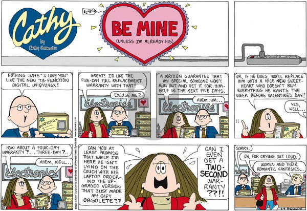 Cathy Classics on Tuesday February 11, 2003 Comic Strip