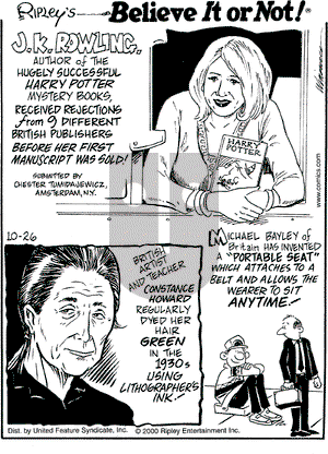 Ripley's Believe It or Not on Thursday October 26, 2000 Comic Strip