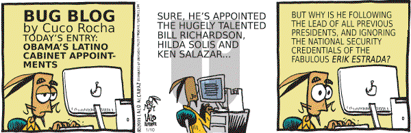 La Cucaracha on Saturday January 10, 2009 Comic Strip
