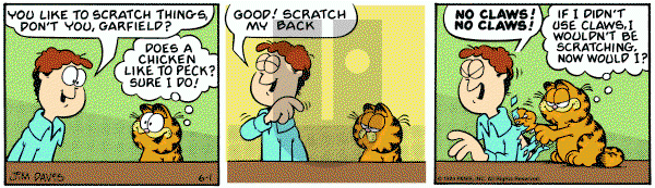 Garfield on Friday June 1, 1984 Comic Strip
