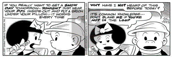 Nancy on Thursday February 22, 2007 Comic Strip