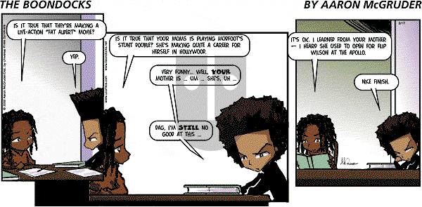 The Boondocks on Sunday October 18, 2009 Comic Strip