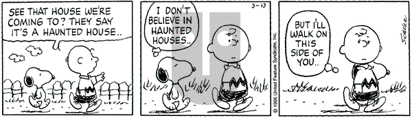 Peanuts on Monday March 13, 1995 Comic Strip