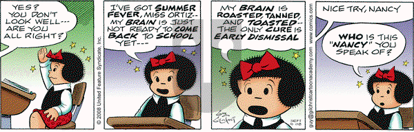 Nancy on Sunday November 9, 2008 Comic Strip