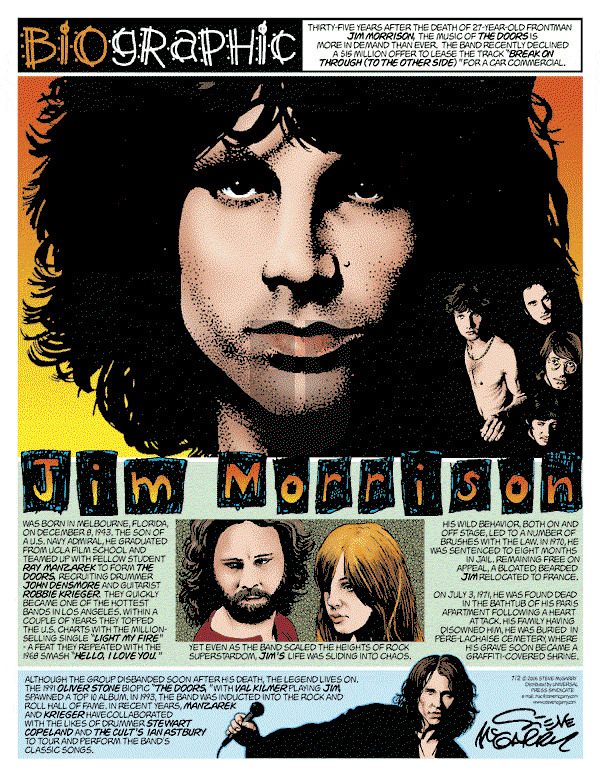 Biographic on Sunday July 2, 2006 Comic Strip