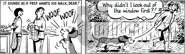 Fred Basset on Monday March 23, 2020 Comic Strip