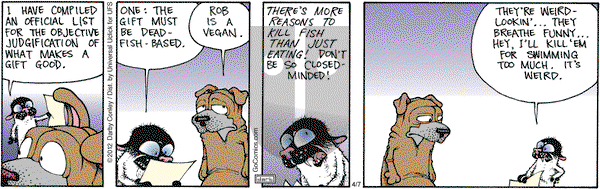 Get Fuzzy on Saturday April 7, 2012 Comic Strip
