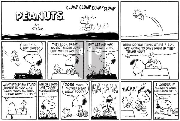 Peanuts on Sunday September 5, 1993 Comic Strip
