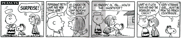 Peanuts - Wednesday June 14, 1967 Comic Strip