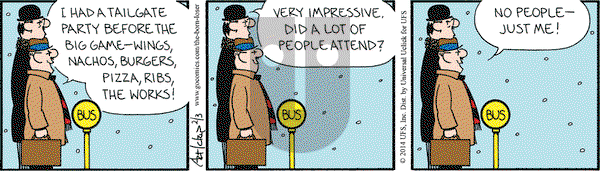 The Born Loser on Monday February 3, 2014 Comic Strip