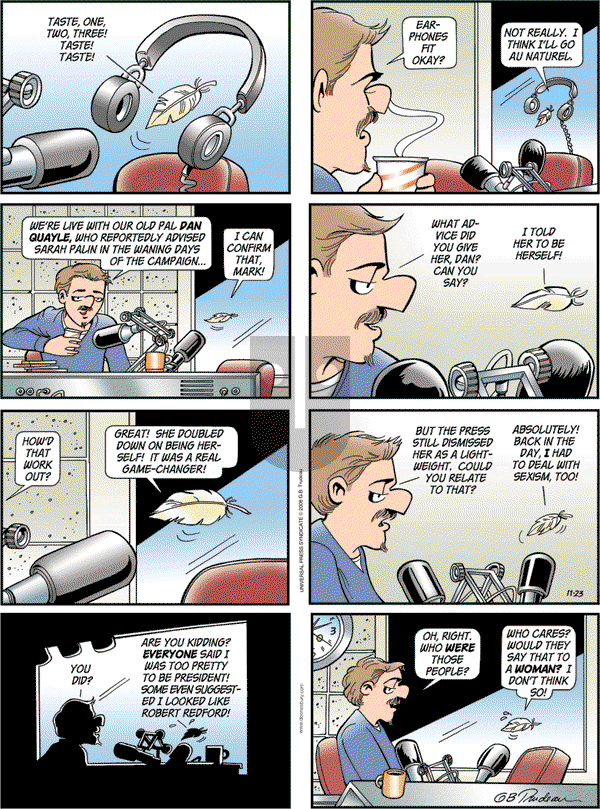 Doonesbury - Sunday November 23, 2008 Comic Strip