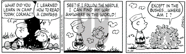 Peanuts on Monday July 20, 1992 Comic Strip