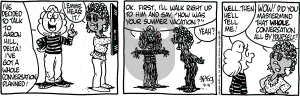 Luann on Friday September 9, 1988 Comic Strip
