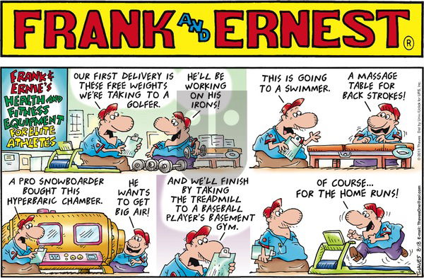 Frank and Ernest on Sunday August 18, 2013 Comic Strip