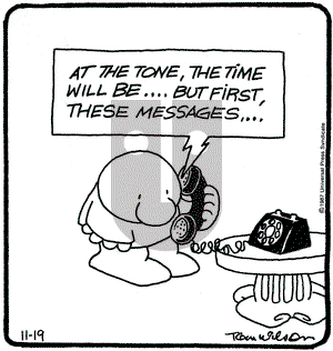 Ziggy on Thursday November 19, 1987 Comic Strip