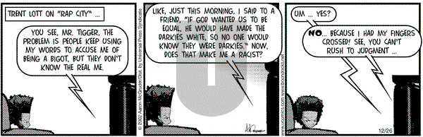 The Boondocks on Thursday December 26, 2002 Comic Strip