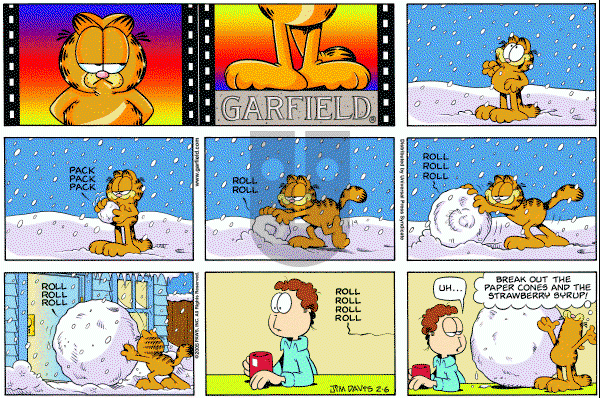 Garfield - Sunday February 6, 2005 Comic Strip
