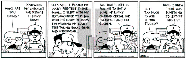 FoxTrot on Wednesday May 27, 1998 Comic Strip