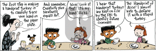 Cul de Sac - Wednesday November 13, 2013 Comic Strip