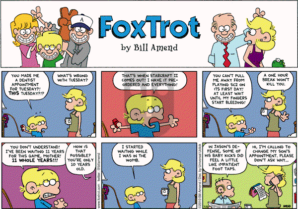 FoxTrot on Sunday July 25, 2010 Comic Strip
