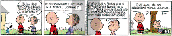 Peanuts on Friday November 7, 2003 Comic Strip