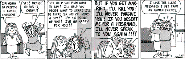 Cathy Classics on Friday June 23, 1989 Comic Strip