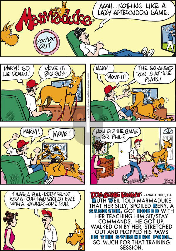 Marmaduke on Sunday April 29, 2018 Comic Strip
