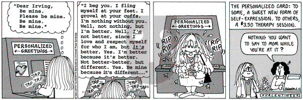 Cathy Classics on Wednesday February 10, 1993 Comic Strip