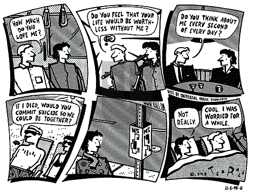 Ted Rall on Saturday November 7, 1998 Comic Strip