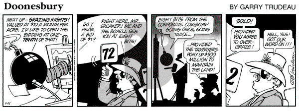 Doonesbury on Thursday January 11, 1996 Comic Strip