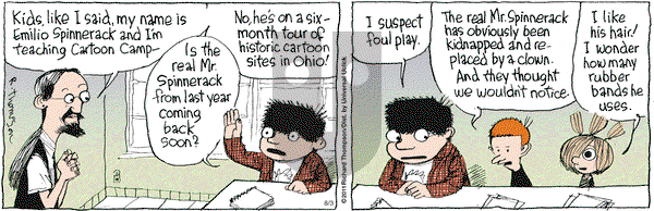 Cul de Sac on Wednesday August 3, 2011 Comic Strip