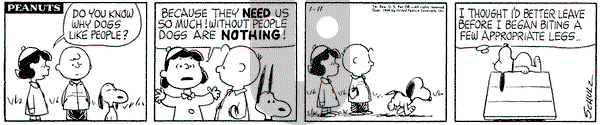 Peanuts on Saturday January 11, 1964 Comic Strip