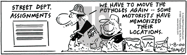 Frank and Ernest on Saturday January 8, 2000 Comic Strip