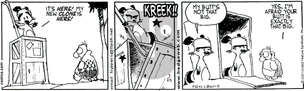 Over the Hedge on Thursday March 29, 2001 Comic Strip