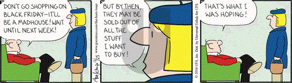 The Born Loser on Friday November 25, 2016 Comic Strip