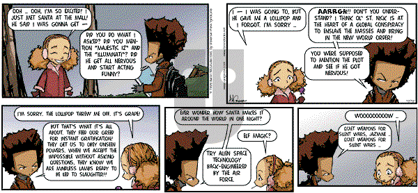 The Boondocks - Sunday December 12, 1999 Comic Strip