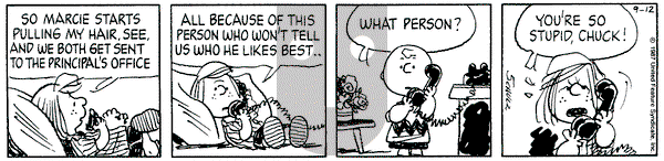 Peanuts on Saturday September 12, 1987 Comic Strip
