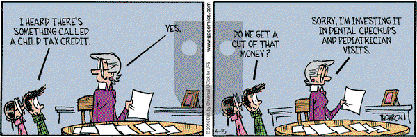 Grand Avenue on Friday April 15, 2016 Comic Strip
