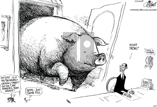 Pat Oliphant on Monday April 27, 2009 Comic Strip