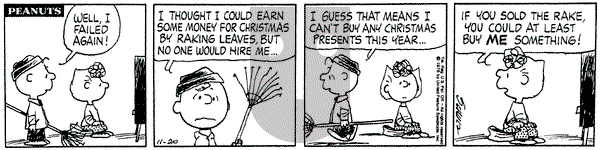 Peanuts on Saturday November 20, 1976 Comic Strip