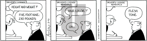 The Born Loser on Monday February 16, 1998 Comic Strip