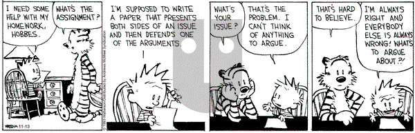 Calvin and Hobbes - Monday November 13, 2023 Comic Strip