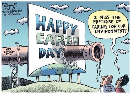 Rob Rogers on Sunday April 22, 2018 Comic Strip