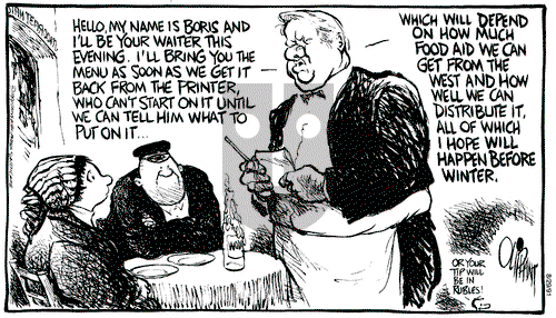 Pat Oliphant on Thursday August 29, 1991 Comic Strip